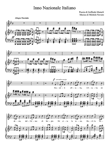 Hymne Italien Text Hymne Italien Text